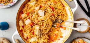 اسپاگتی با مرغ